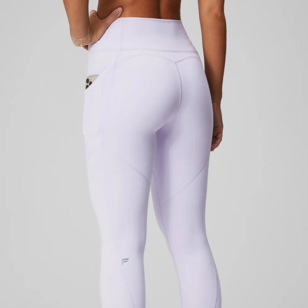 NEW Fabletics Oasis PureLuxe High Waisted Leggings Womens Lilac Large Pants